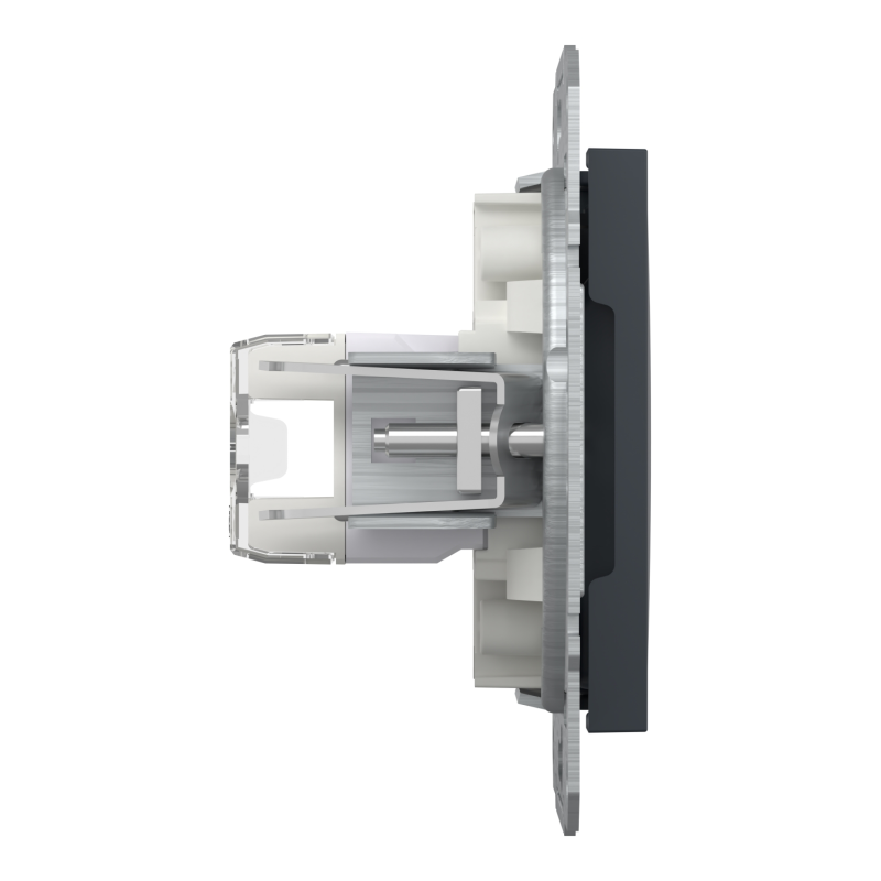 Розетка комп'ютерна 5e STP Asfora Schneider Electric антрацит EPH5000171