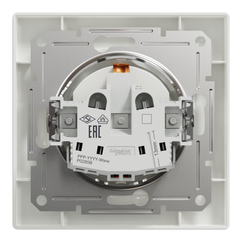 Розетка одинарная с/с SCHNEIDER Asfora белая EPH2970121