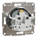 Розетка з заземленням і захисними шторками Asfora Schneider Electric сталь EPH2900262
