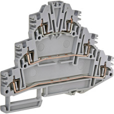 Клемма пружинная трехуровневая ЕSP3-HLD.2 (2,5 мм2, 3-уровн., серая) ETI (3903186)