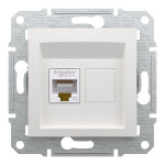 Розетка RJ45 UTP 5E без рамки Asfora Schneider Electric белая EPH4370121