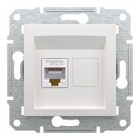 Розетка RJ45 UTP 5E без рамки Asfora Schneider Electric белая EPH4370121