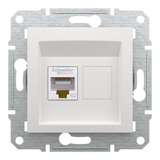 Розетка RJ45 UTP 5E без рамки Asfora Schneider Electric белая EPH4370121