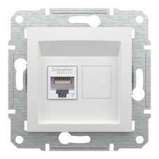 Розетка RJ45 UTP 6 без рамки Asfora Schneider Electric белая EPH4770121