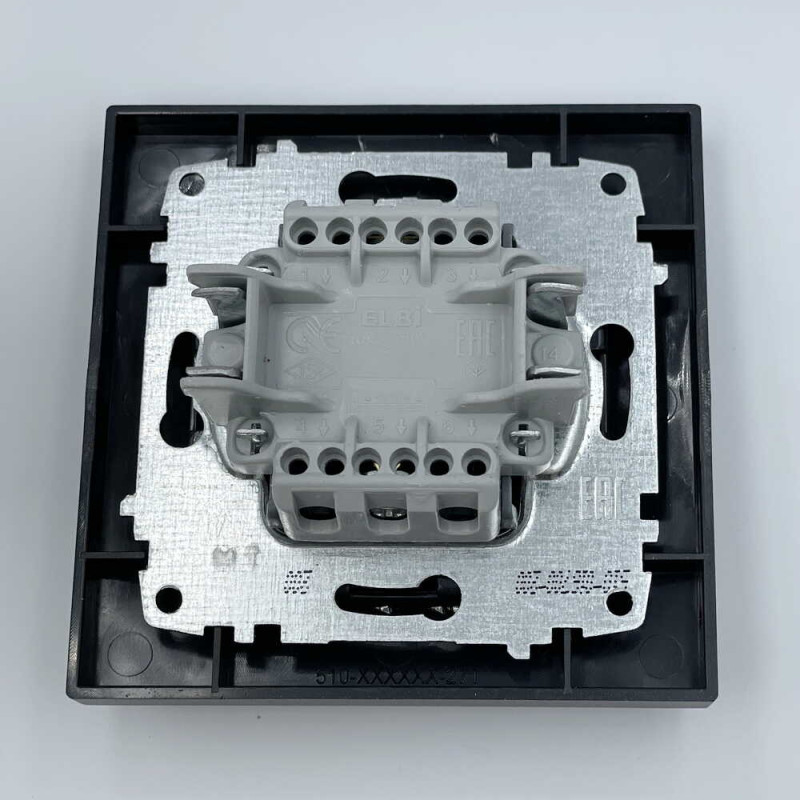 Выключатель EL-BI VEGA антрацит матовый 1-кл ( 510-016700-200 )