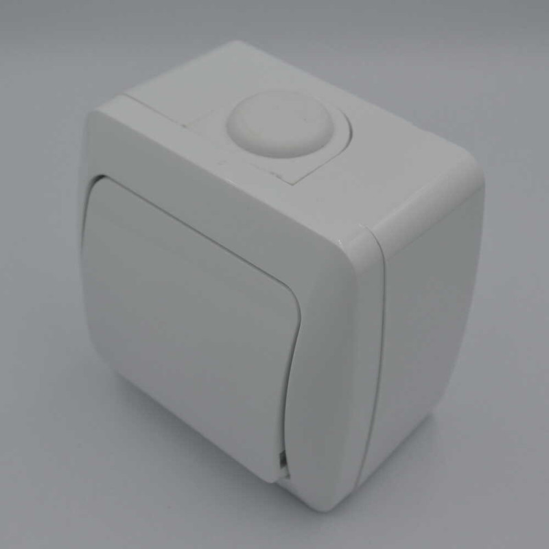 Выключатель El-BI Alsu одноклавишный накладной белый IP20 (504-010200-200)