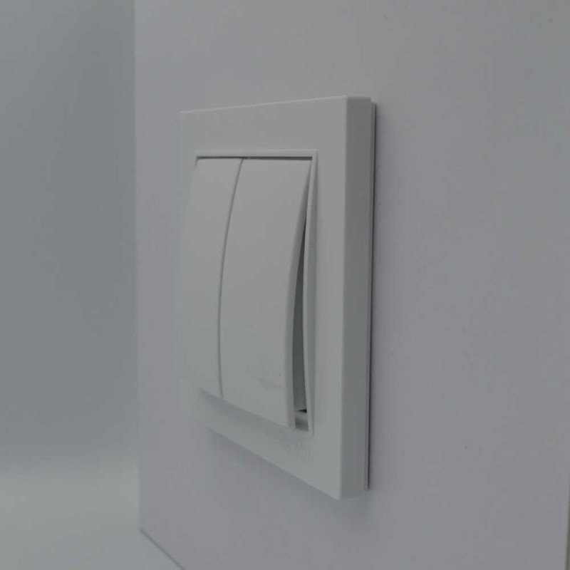 Вимикач двоклавішний NILSON Thor білий 27111003