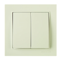 Выключатель двухклавишный NILSON Thor крем 27121003