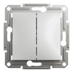 Выключатель двухклавишный SCHNEIDER Asfora алюминий EPH0300161