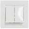 Выключатель двухклавишный SCHNEIDER Asfora белый с рамкой EPH0300121