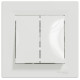 Выключатель двухклавишный SCHNEIDER Asfora белый с рамкой EPH0300121