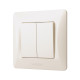 Выключатель двухклавишный VIDEX Binera крем VF-BNSW2-CR
