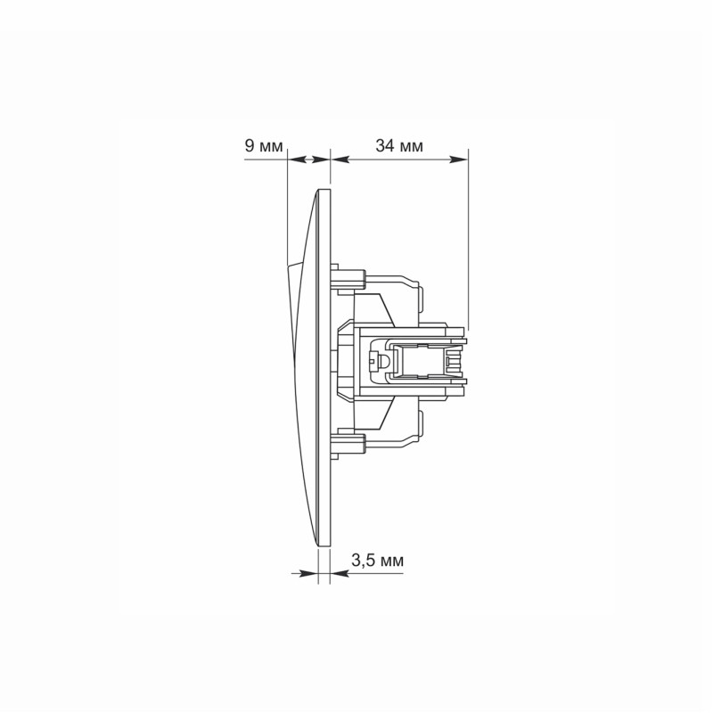 Выключатель двухклавишный VIDEX Binera крем VF-BNSW2-CR