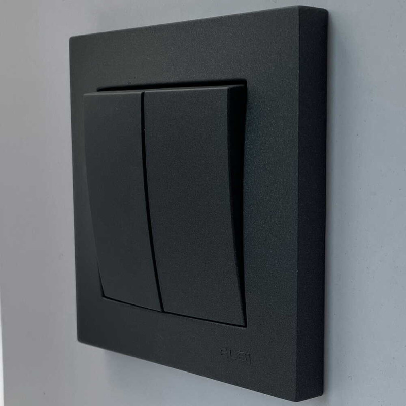 Выключатель EL-BI VEGA антрацит матовый 2-кл ( 510-016700-202 )