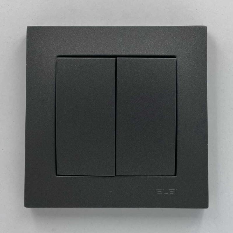 Выключатель EL-BI VEGA антрацит матовый 2-кл ( 510-016700-202 )