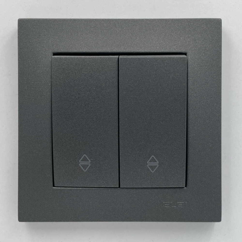 Вимикач EL-BI VEGA антрацит матовий 2-кл прохідний ( 510-016700-211 )