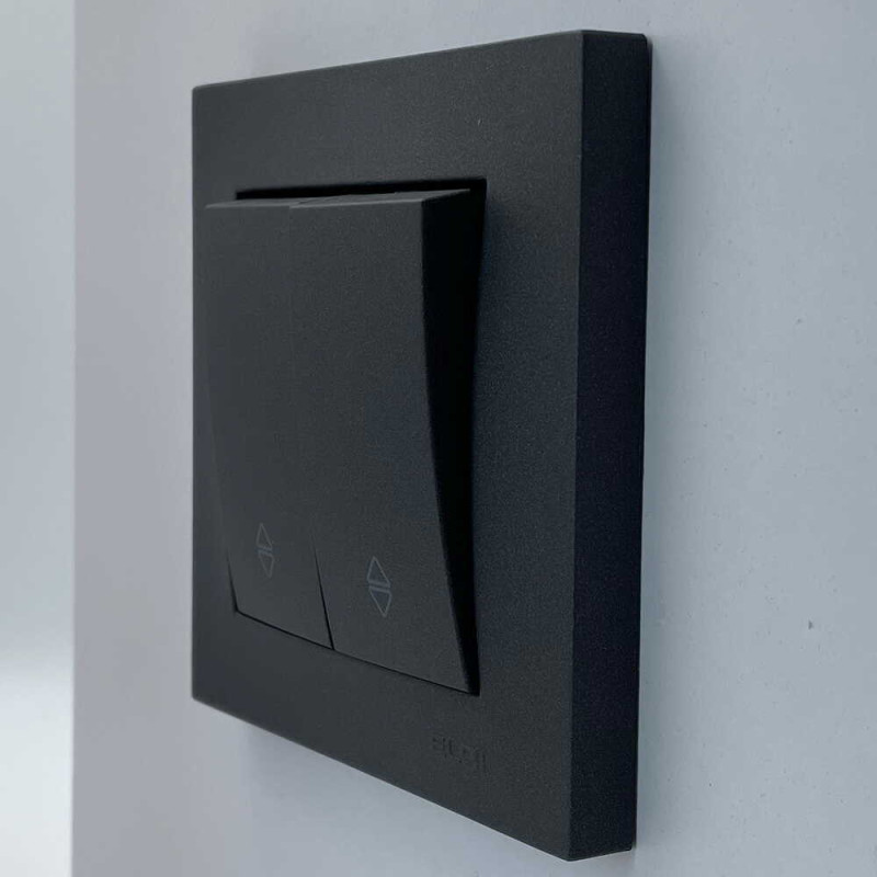 Вимикач EL-BI VEGA антрацит матовий 2-кл прохідний ( 510-016700-211 )