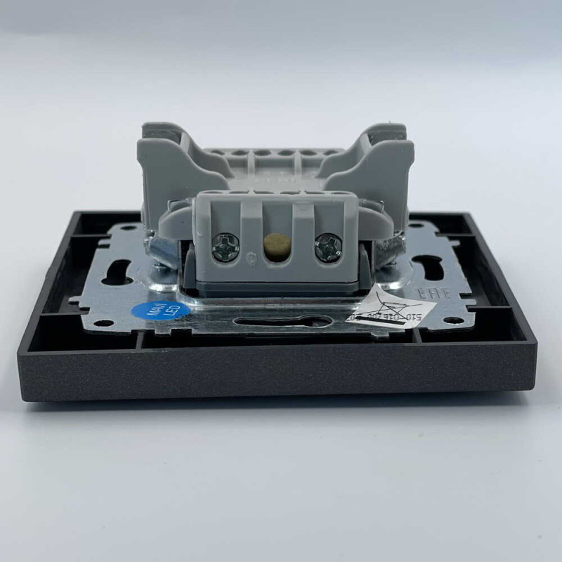 Вимикач EL-BI VEGA антрацит матовий 2-кл з підсвіткою ( 510-016700-203 )