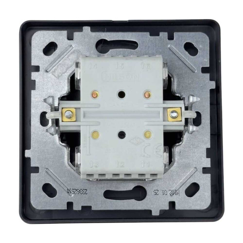 Выключатель Nilson Selene антрацит 1кл промежуточный ( 23362510 )