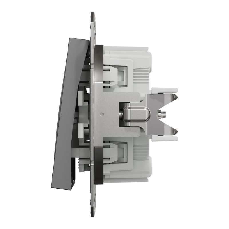 Выключатель двухклавишный SCHNEIDER Asfora антрацит EPH0300171