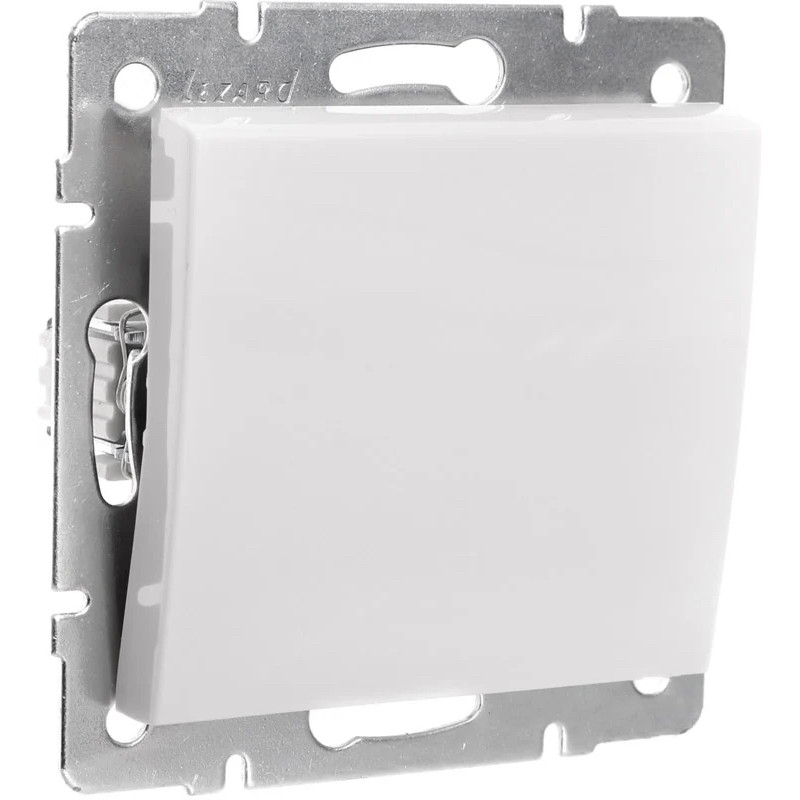 Выключатель одноклавишный LEZARD Rain белый 703-0288-100