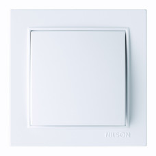 Выключатель одноклавишный NILSON Thor белый 27111001