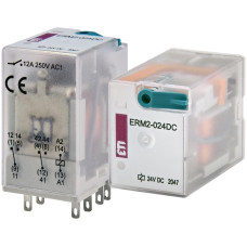 Реле промежуточное электромеханическое ERM2-024DC 2p ETI (2473000)