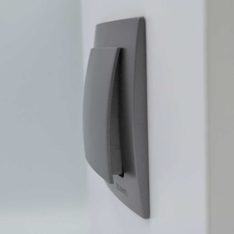 Выключатель одноклавишный NILSON Touran Антрацит 24161001