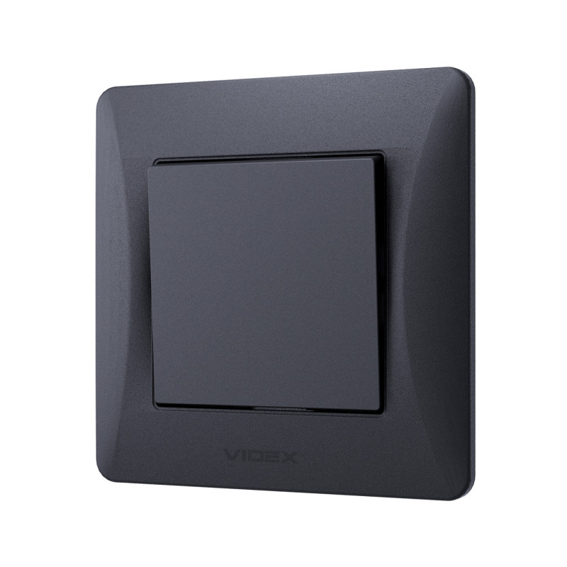 Вимикач одноклавішний VIDEX Binera графіт VF-BNSW1-BG