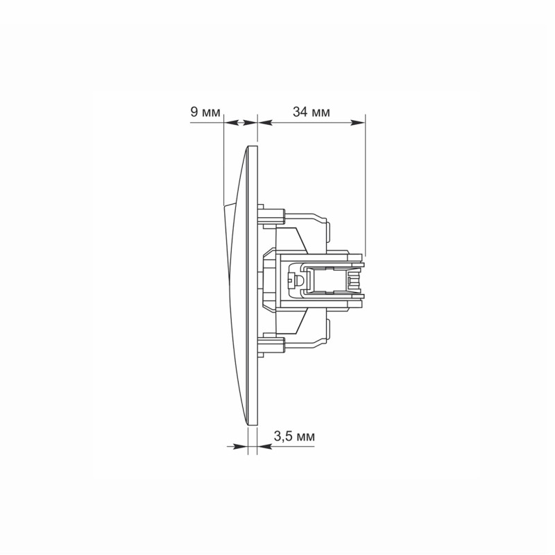 Выключатель одноклавишный VIDEX Binera крем VF-BNSW1-CR
