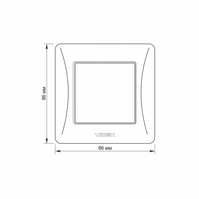 Выключатель одноклавишный VIDEX Binera серебряный шёлк VF-BNSW1-SS