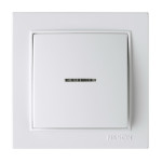 Выключатель одноклавишный с подсветкой NILSON Thor белый 27111002