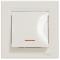 Выключатель одноклавишный с подсветкой SCHNEIDER Asfora крем с рамкой EPH1400123
