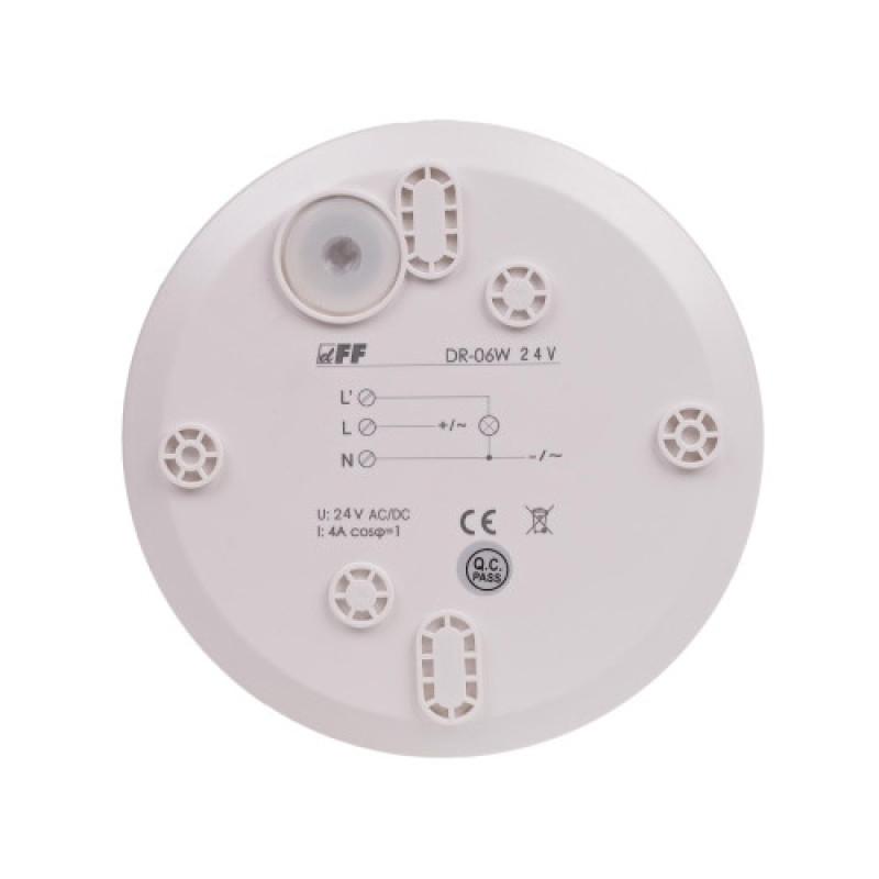 Датчик руху інфрачервоний DR-06W-24V 195÷265 В AC 4 A F&F