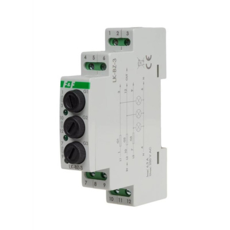 Индикатор LK-BZ-3G 3×230 V+N- F&F