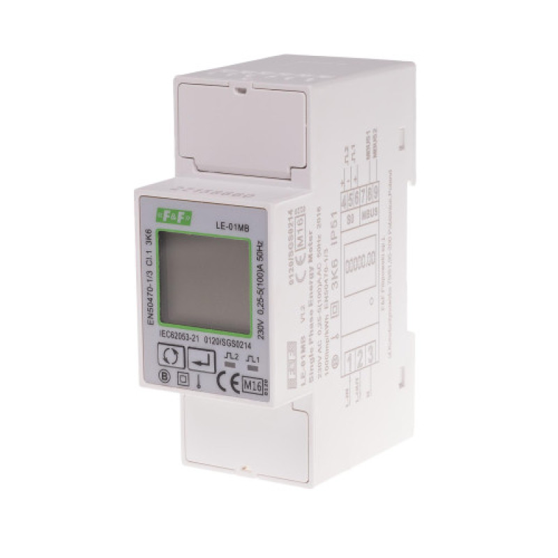 Счетчик электроэнергии LE-01MB 230 В 100 A F&F