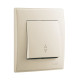Выключатель одноклавишный проходной LEZARD Lesya крем 705-0303-105