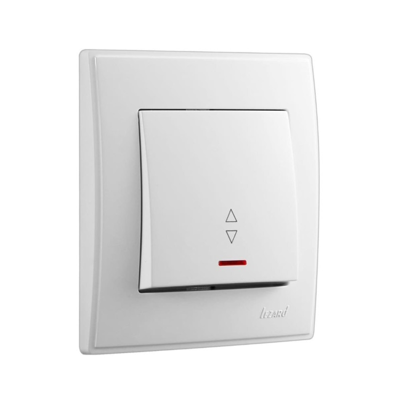 Вимикач одноклавішний прохідний з підсвіткою LEZARD Lesya білий 705-0202-114