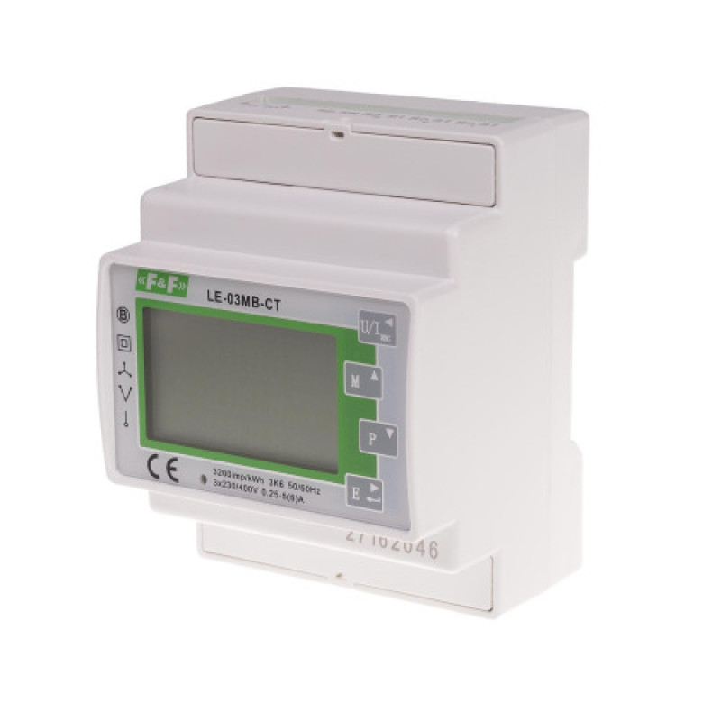 Счетчик электроэнергии LE-03MB-CT 3×230/400 В 3×5 A F&F