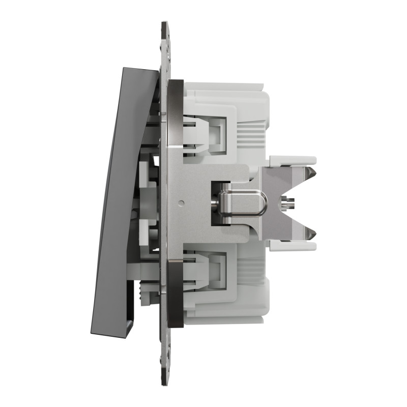 Выключатель промежуточный одноклавишный SCHNEIDER Asfora антрацит EPH0500171