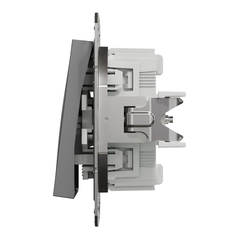 Выключатель проходной двухклавишный SCHNEIDER Asfora антрацит EPH0600171