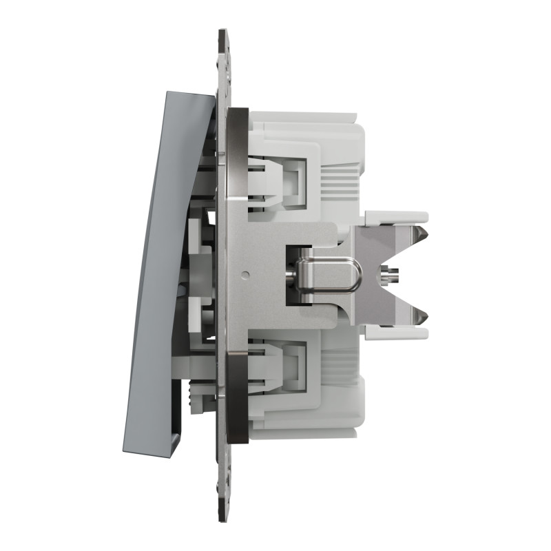 Вимикач проміжний одноклавішний SCHNEIDER Asfora сталь EPH0500162