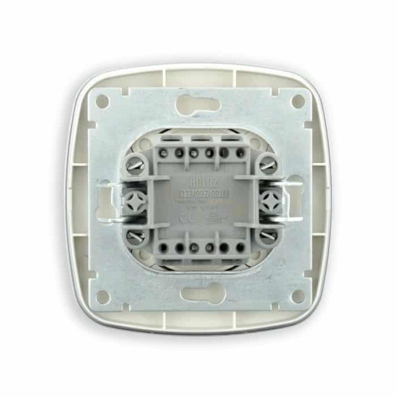 Выключатель встроенный 1-клавишный с подсветкой 10А 250V серебро ELA (112-007-0003-020) Horoz Electric