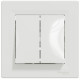 Выключатель проходной двухклавишный SCHNEIDER Asfora белый с рамкой EPH0600121