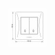 Выключатель проходной двухклавишный VIDEX BINERA белый VF-BNSW2P-W