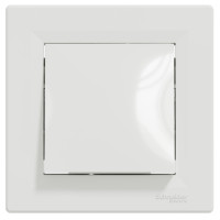 Выключатель проходной одноклавишный SCHNEIDER Asfora белый с рамкой