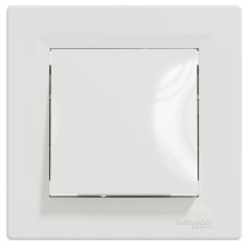 Выключатель проходной одноклавишный SCHNEIDER Asfora белый с рамкой