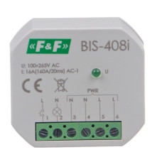 Реле импульсное BIS-408LED 165÷265 В AC 16 A (160 A/20 мс) F&F