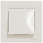 Вимикач прохідний одноклавішний SCHNEIDER Asfora крем з рамкою EPH0400123