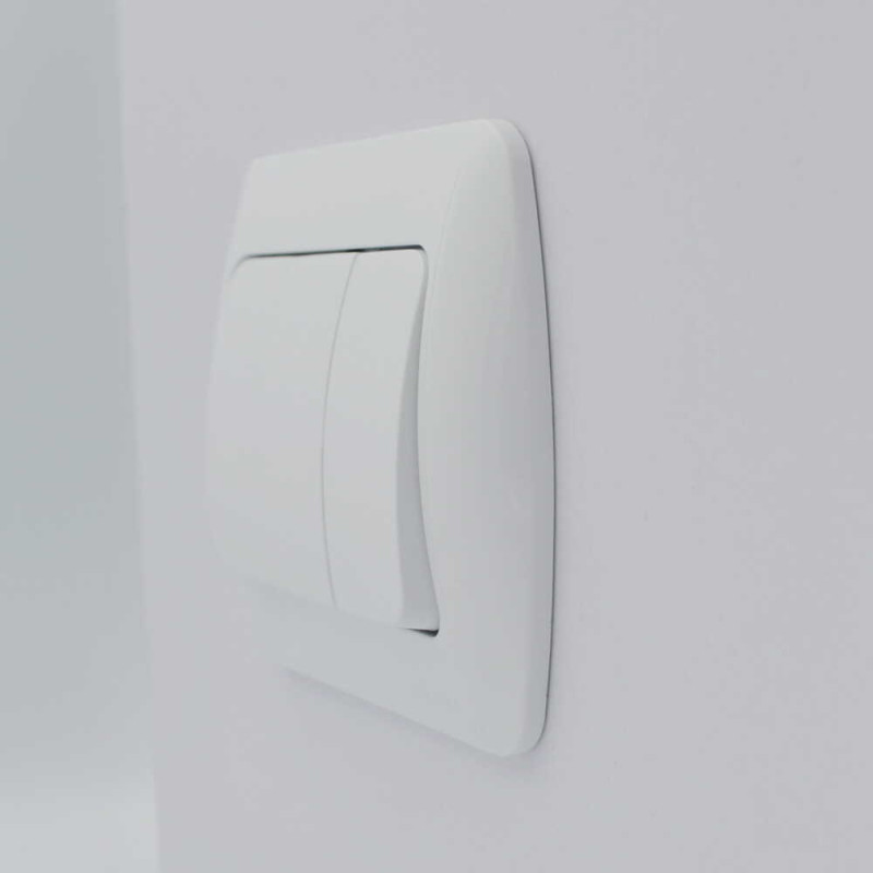 Вимикач триклавішний EL-BI Zirve білий Fixline (501-010201-254)